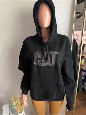 Cat & Jack Black Hoodie with Gray Logo